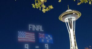Placar da Copa do Mundo no céu: drones sobrevoarão Seattle para iluminar os resultados dos jogos