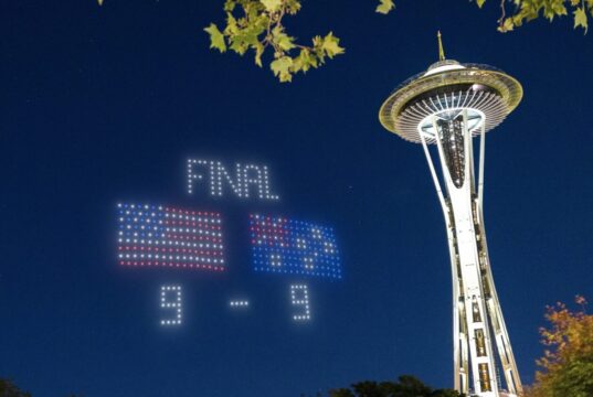 Placar da Copa do Mundo no céu: drones sobrevoarão Seattle para iluminar os resultados dos jogos