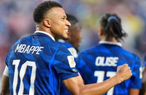 Mbappe marca duas vezes para liderar a França sobre o Iraque e chegar à fase de mata-mata