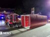 Trem turístico capota e fere 17 pessoas durante pageant de tapas Cártama