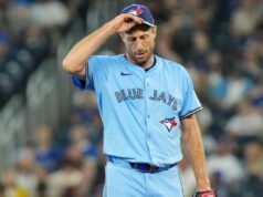 A temporada de Scherzer foi interrompida novamente com o retorno da disputa de arremessos dos Blue Jays