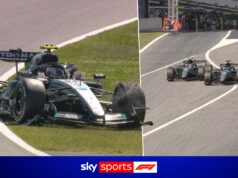 DRAMA atrasado! Antonelli passa Russell para o segundo lugar antes de abandonar a corrida!