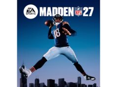 Caleb Williams faz pose de arremesso para capa do Madden NFL 27