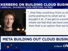 Meta dispara 10% enquanto a empresa faz esforços na nuvem para vender o excesso de capacidade de computação de IA