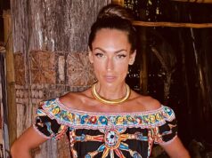 A socialite australiana levanta as sobrancelhas com seu bronzeado profundo de mogno depois de assar ao sol por quatro horas em óleo: ‘Achei que fosse Amal Clooney!’
