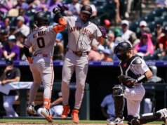 Kyle Karros detona HR no remaining de 3 corridas enquanto as Montanhas Rochosas ultrapassam os Giants