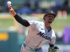 Eury Perez, do Marlins, foi removido após 7 entradas perfeitas contra o Atletismo