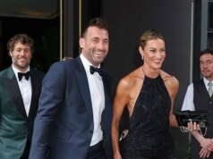 O mundo dos esportes participa das festividades de casamento de Travis Kelce e Taylor Swift no Madison Sq. Backyard