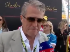 Hugh Grant ficou sem palavras com o erro estranho do repórter Martin Brundle na entrevista da F1