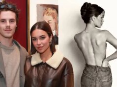 Namorada de Cruz Beckham posa de topless para mensagem comovente aos fãs