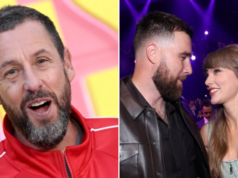 O conselho de casamento de Adam Sandler para Taylor Swift e Travis Kelce enquanto ele oficializava o casamento