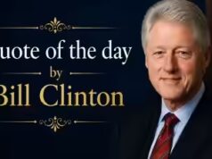 Citação do dia de Invoice Clinton: “Se você viver o suficiente, cometerá erros. Mas se aprender com eles, será uma pessoa melhor. É como você lida com a adversidade, não como ela o afeta. O principal é nunca desistir, nunca desistir, nunca desistir.”