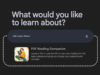 O experimento Aprenda sobre IA do Google parece um pocket book simplificadoLM